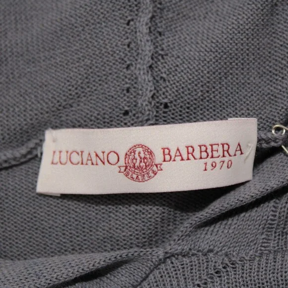 Pull Col Roulé Luciano Barbera 100% Cachemire Noir - Taille M (50 US), Neuf Avec étiquette